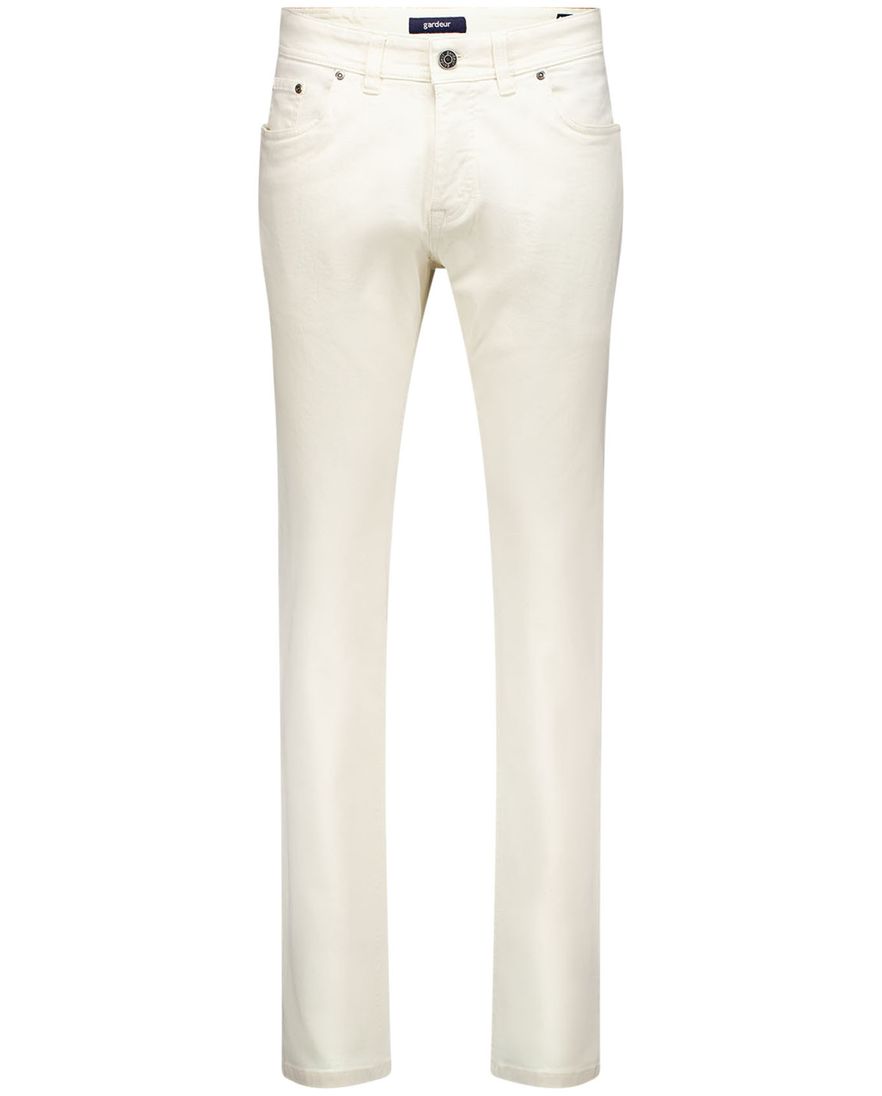 Gardeur Pantalon 5-p creme effen katoen