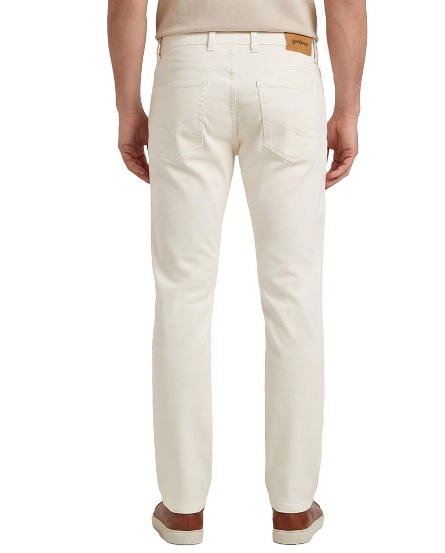 Gardeur Pantalon 5-p creme effen katoen