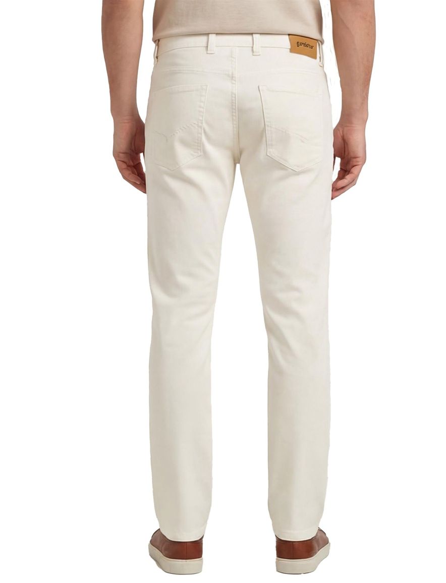 Gardeur Pantalon 5-p creme effen katoen