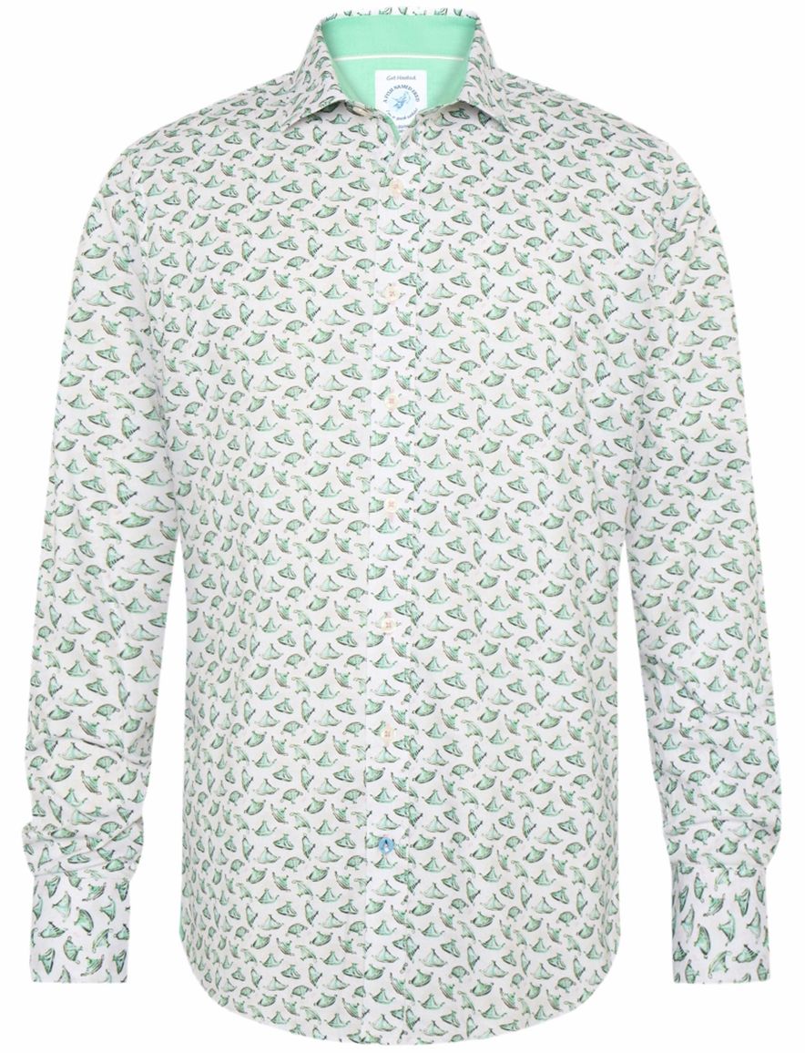 casual overhemd groen A Fish Named Fred