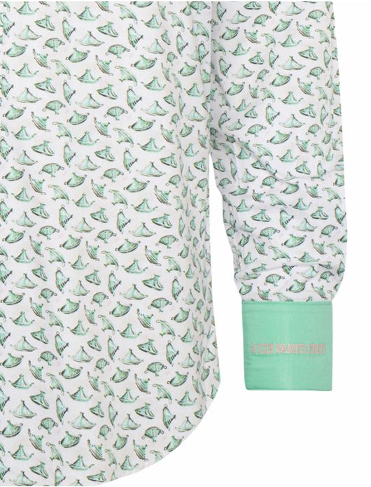 casual overhemd groen A Fish Named Fred