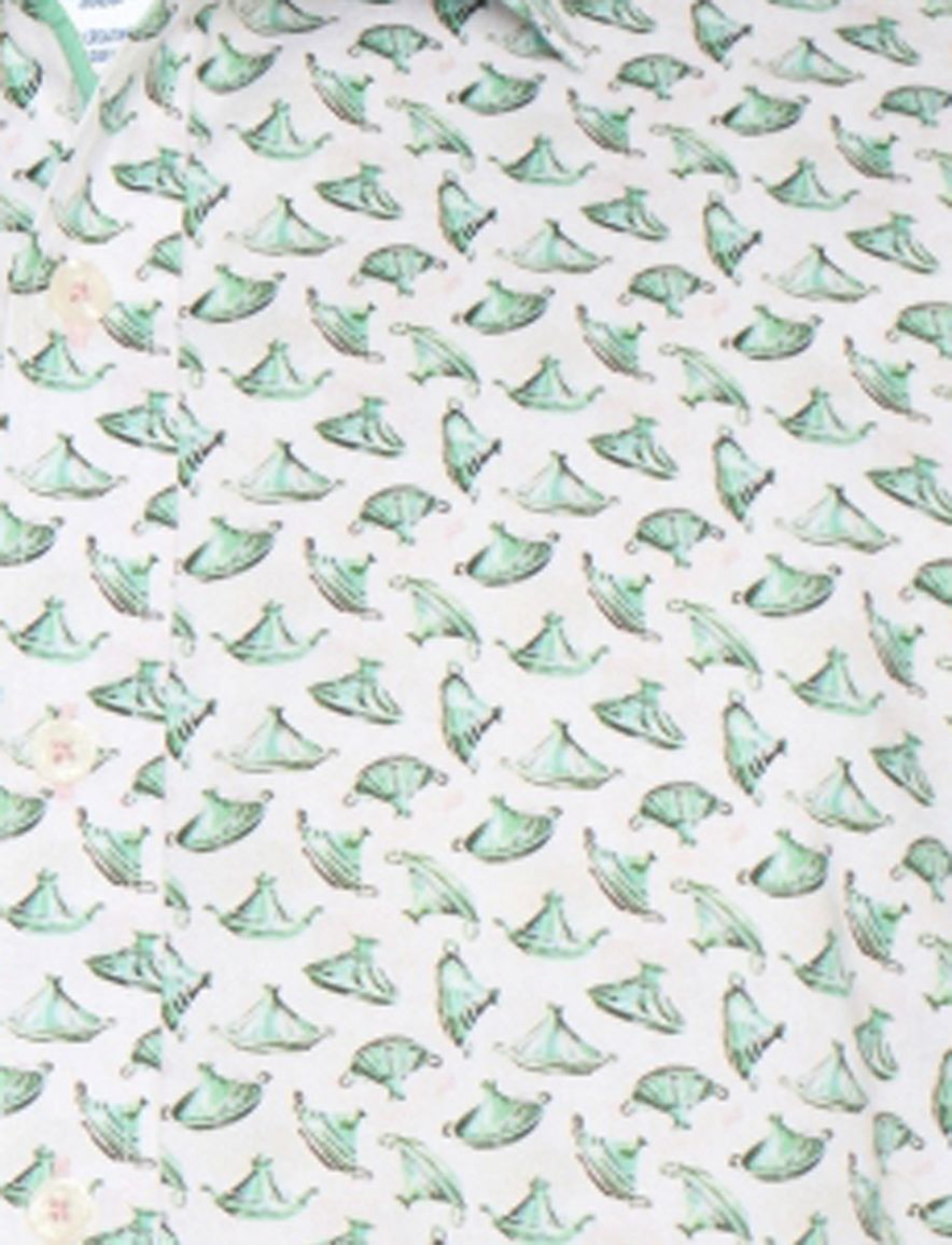 casual overhemd groen A Fish Named Fred