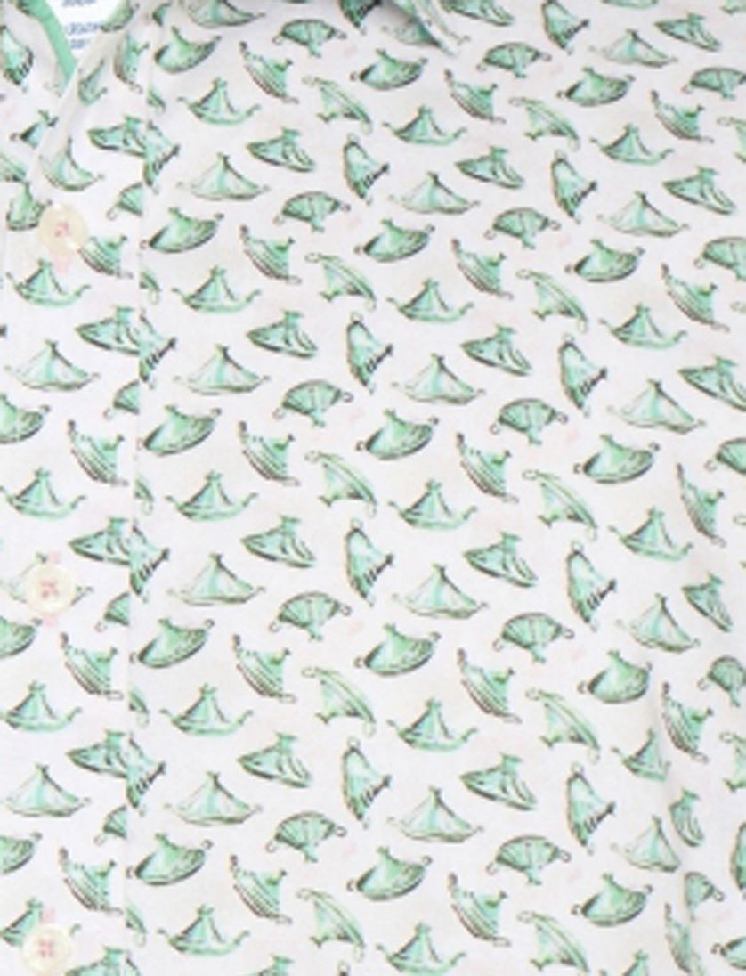 lichtgroen geprint A Fish Named Fred 'tajine' overhemd