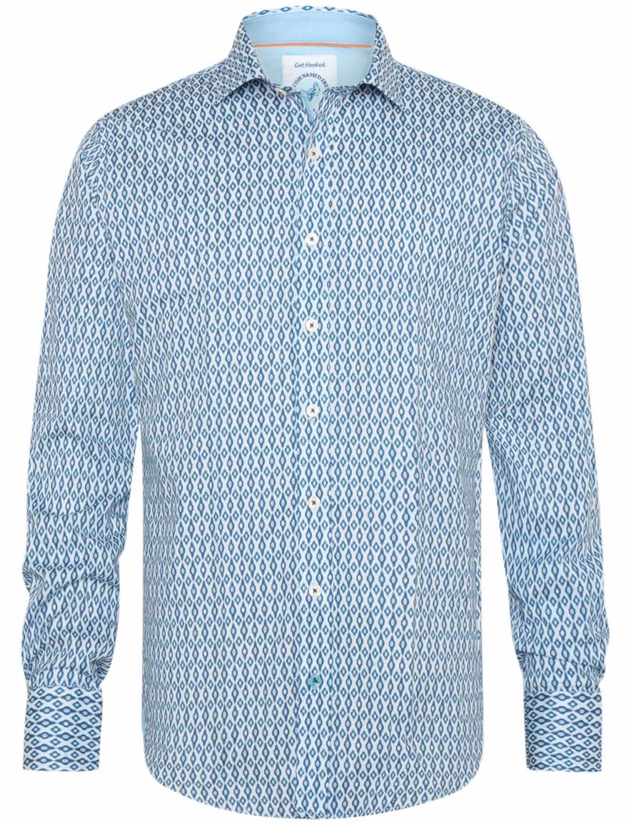 casual overhemd blauw A Fish Named Fred