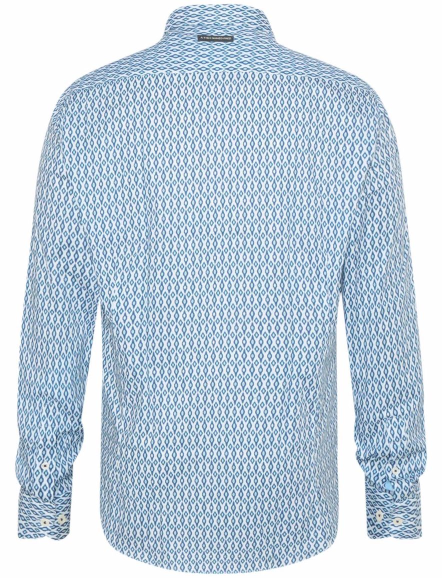 casual overhemd blauw A Fish Named Fred