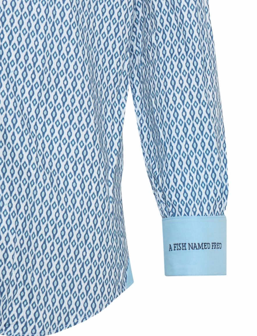 casual overhemd blauw A Fish Named Fred