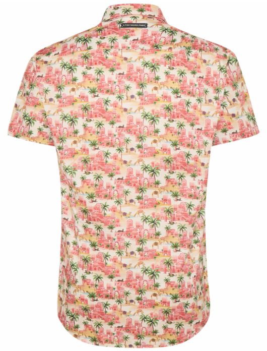 casual overhemd korte mouw roze A Fish Named Fred