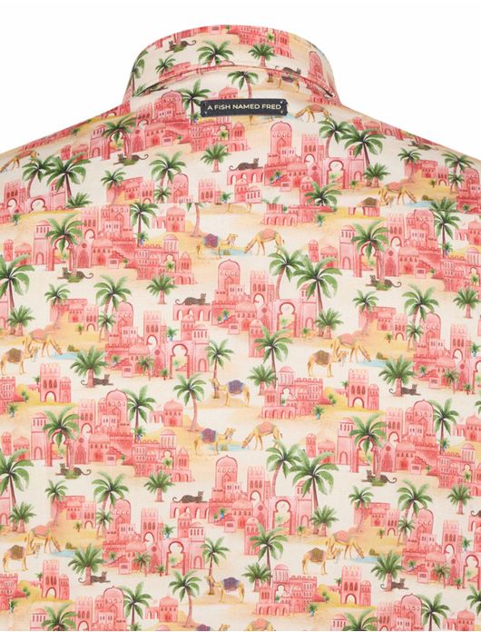 casual overhemd korte mouw roze A Fish Named Fred