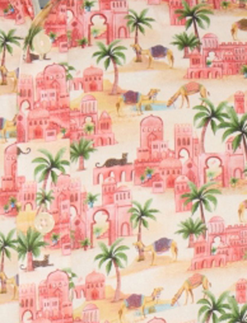 roze print A Fish Named Fred 'oasis' overhemd korte mouw