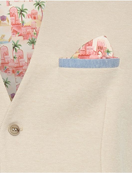 A Fish Named Fred gilet beige effen