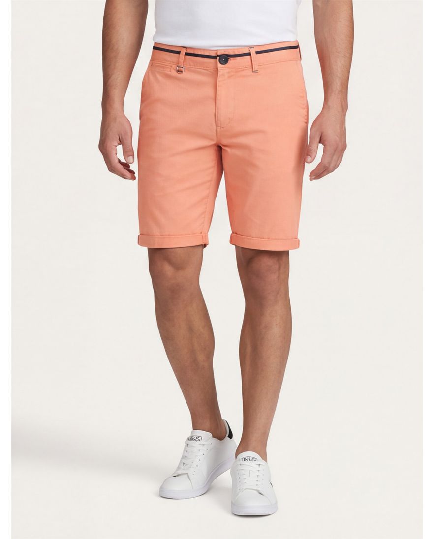 A Fish Named Fred bermuda oranje effen katoen