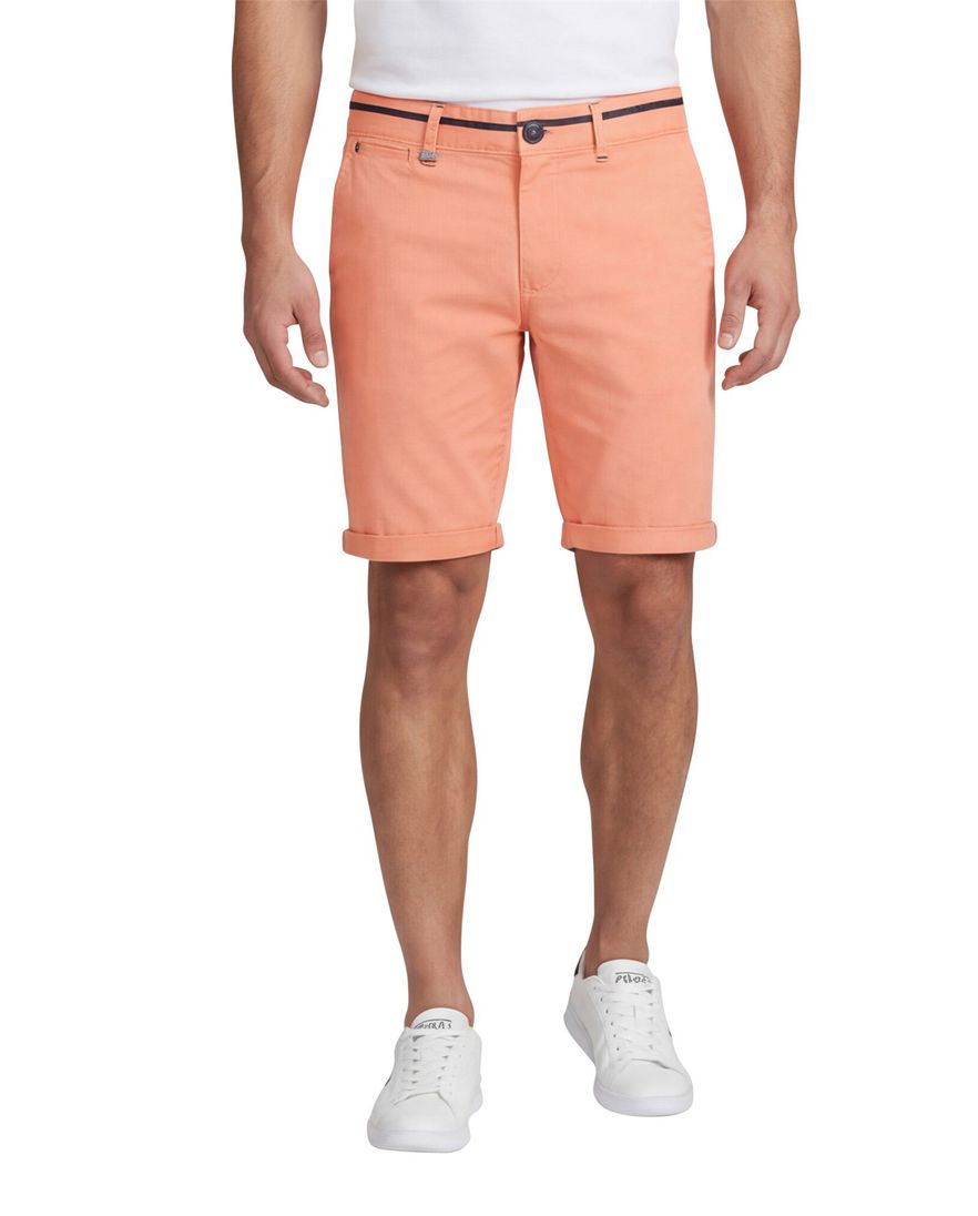 A Fish Named Fred bermuda oranje effen katoen