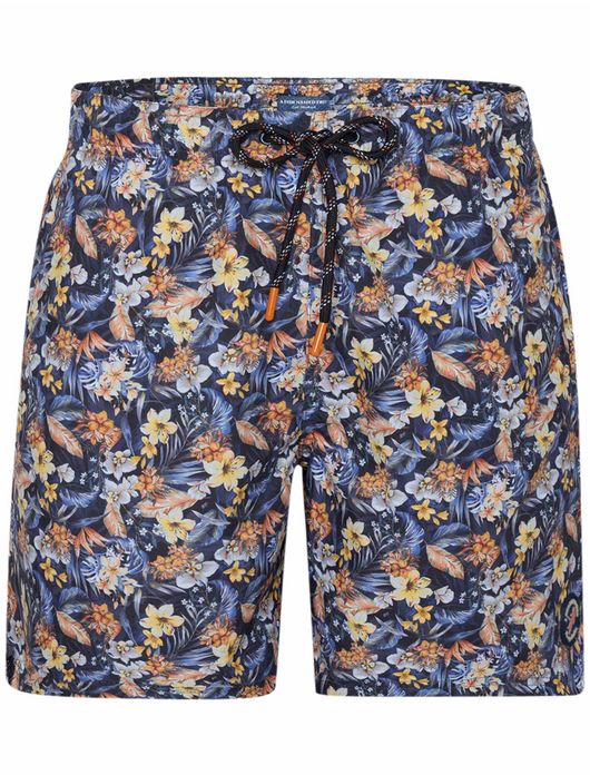 A Fish Named Fred zwemshort donkerblauw geprint