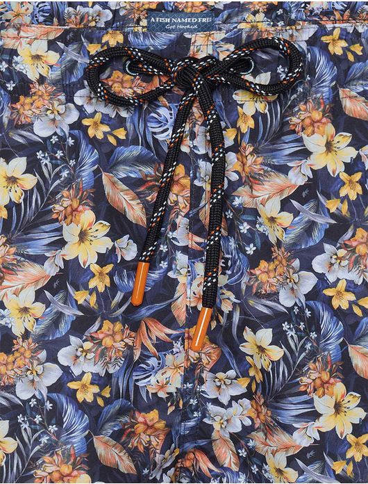 A Fish Named Fred zwemshort donkerblauw geprint