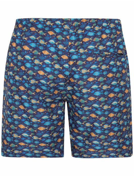 A Fish Named Fred zwemshort donkerblauw vissen
