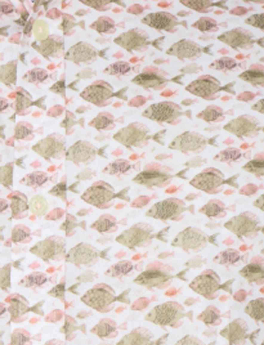 casual overhemd korte mouw beige A Fish Named Fred