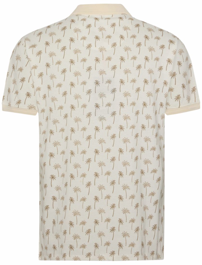 poloshirt korte mouw A Fish Named Fred beige geprint