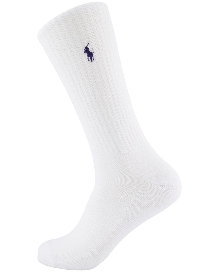 Polo Ralph Lauren casual sokken 6-pack wit polyester