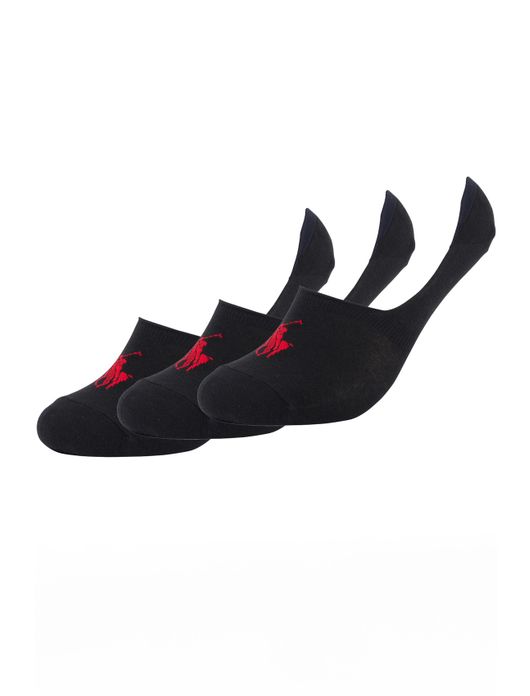 Polo Ralph Lauren kousenvoetjes 3-pack zwart