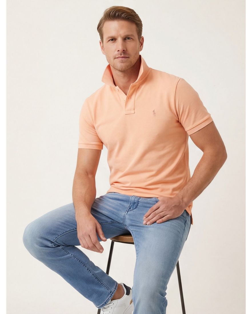 Polo Ralph Lauren polo oranje effen katoen