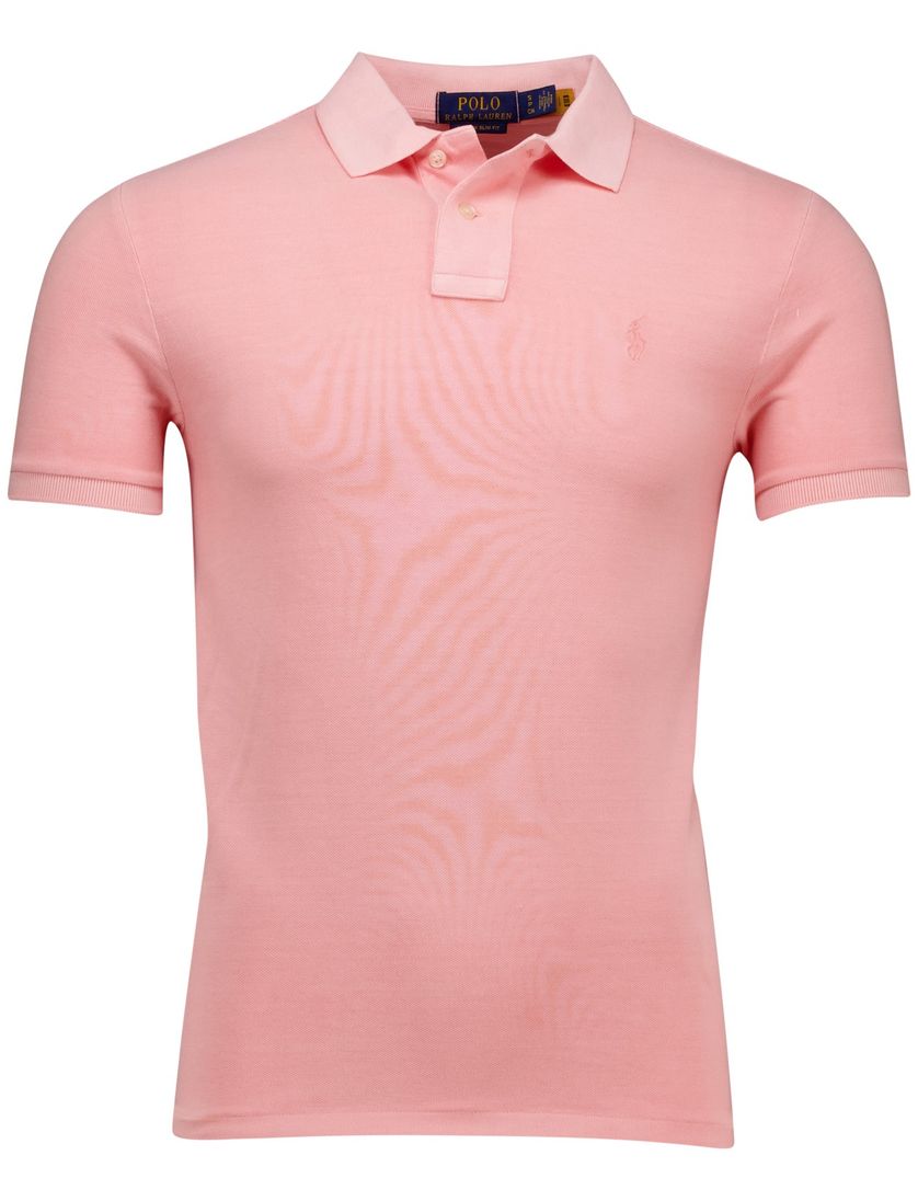 katoenen Polo Ralph Lauren polo roze effen