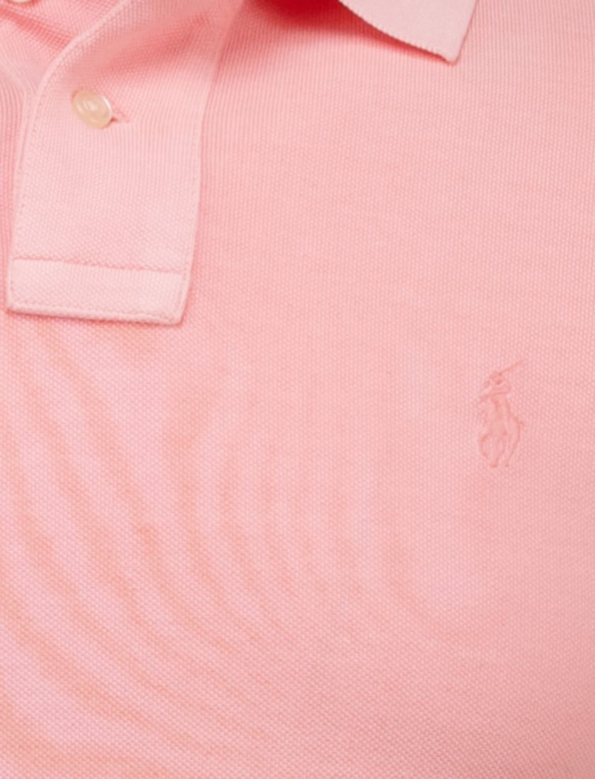 katoenen Polo Ralph Lauren polo roze effen