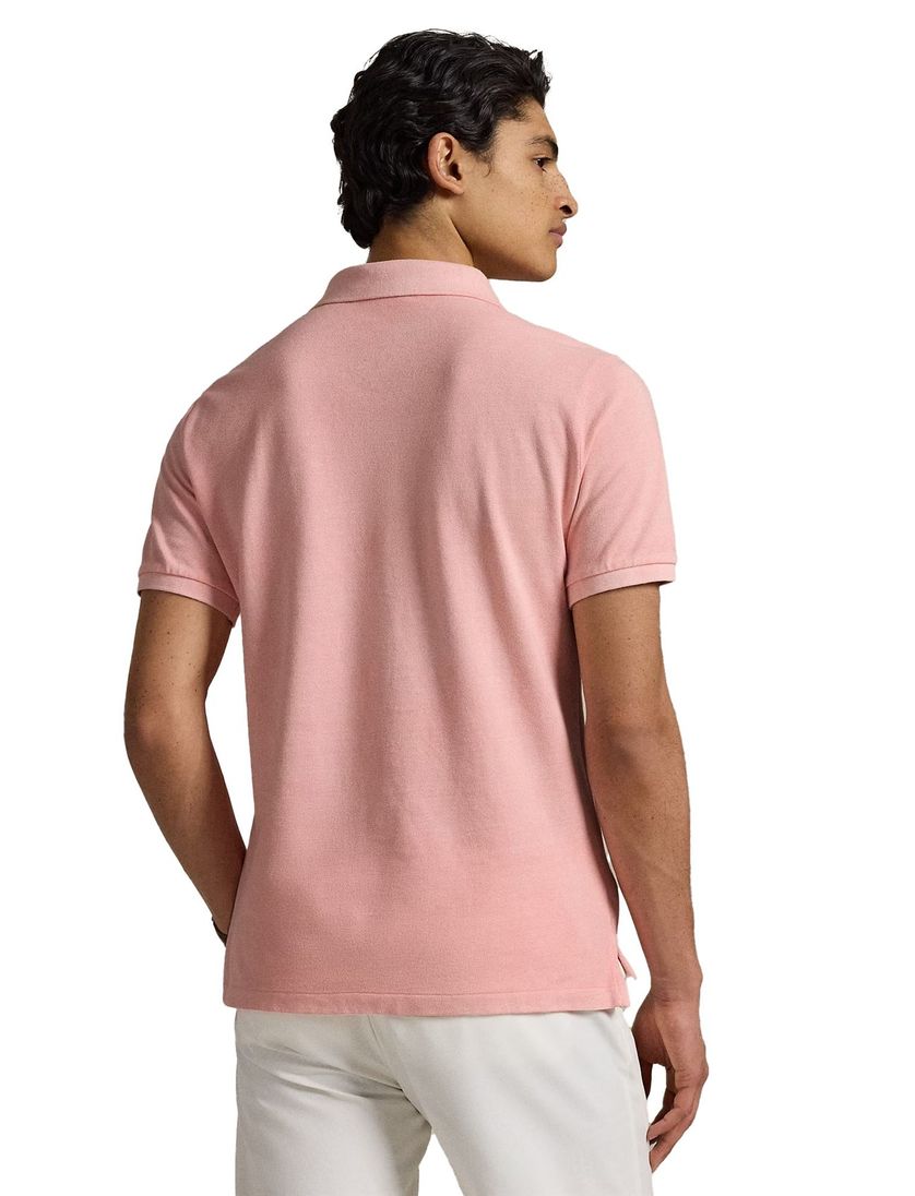katoenen Polo Ralph Lauren polo roze effen