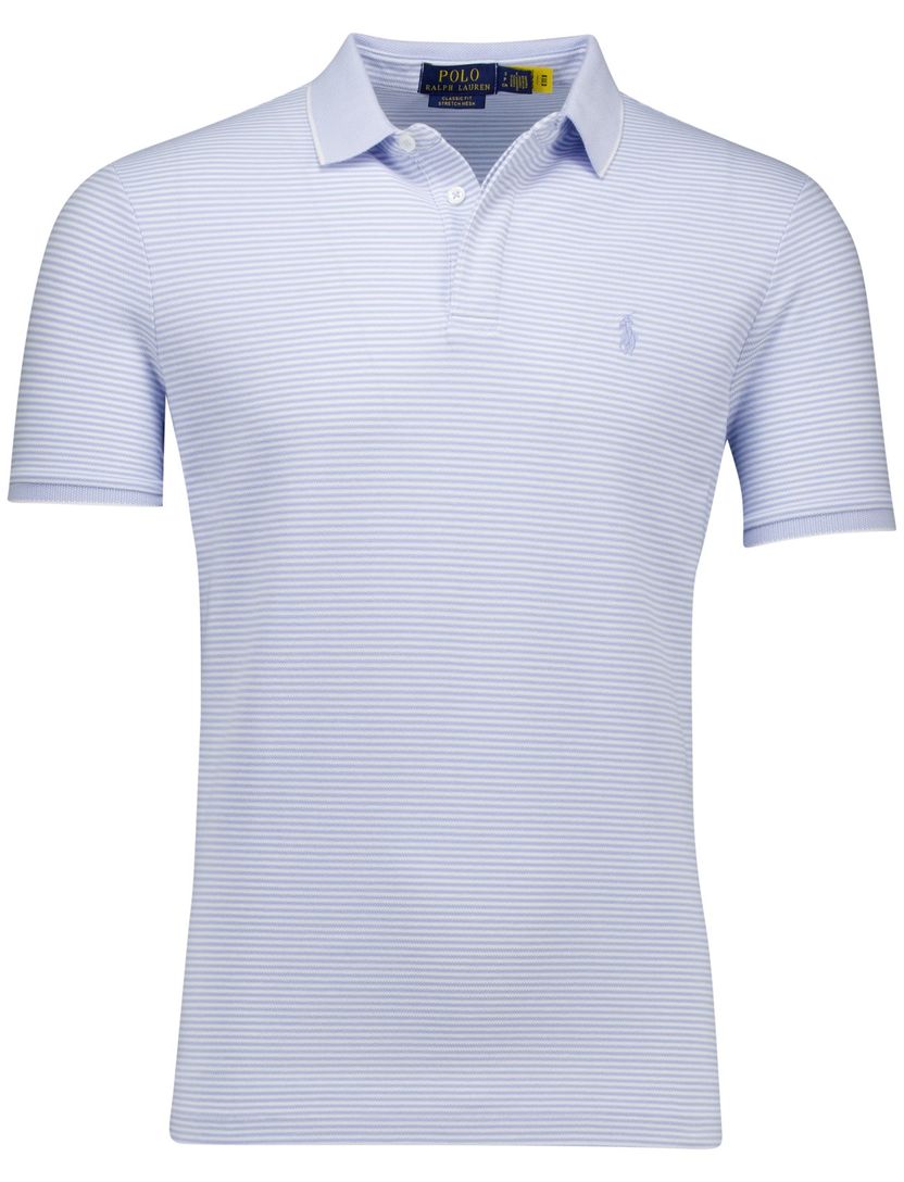 Polo Ralph Lauren polo lichtblauw gestreept katoen