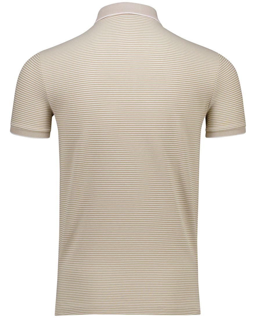 Polo Ralph Lauren polo beige gestreept Stretch Mesh pique