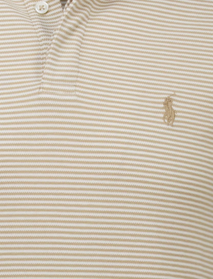 Polo Ralph Lauren beige polo gestreept stretch