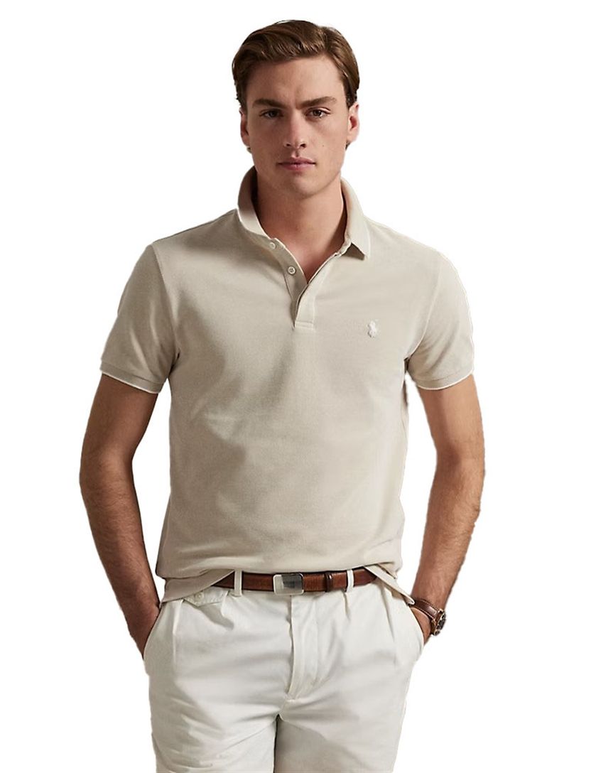katoenen Polo Ralph Lauren polo effen beige