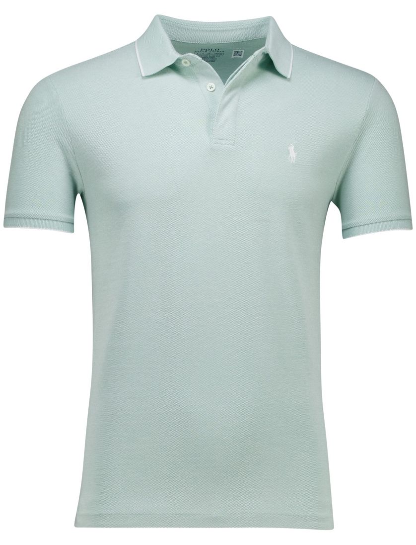 katoenen Polo Ralph Lauren polo effen lichtgroen