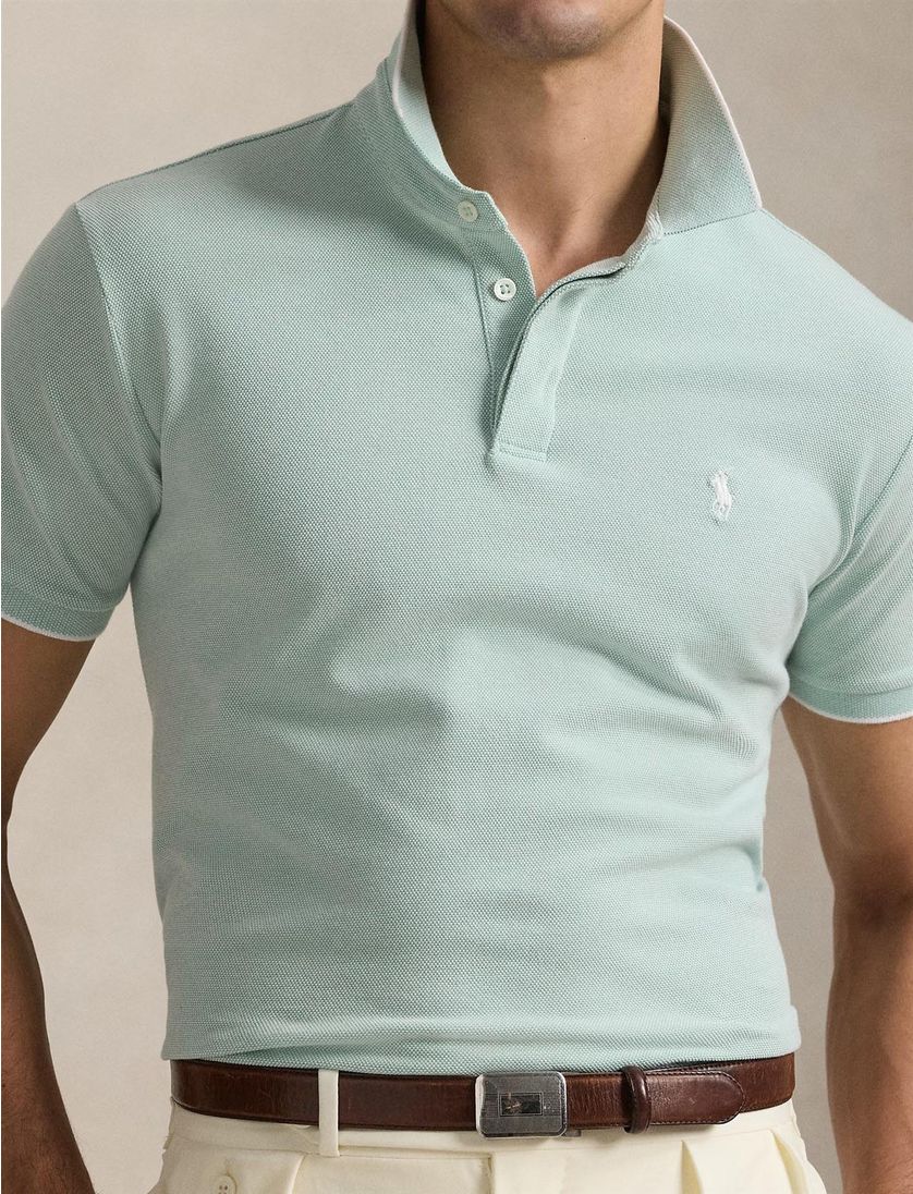katoenen Polo Ralph Lauren polo effen lichtgroen