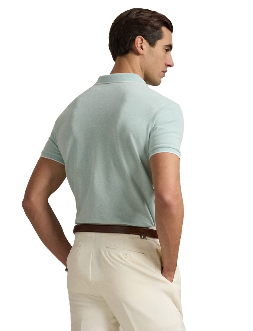 katoenen Polo Ralph Lauren polo effen lichtgroen