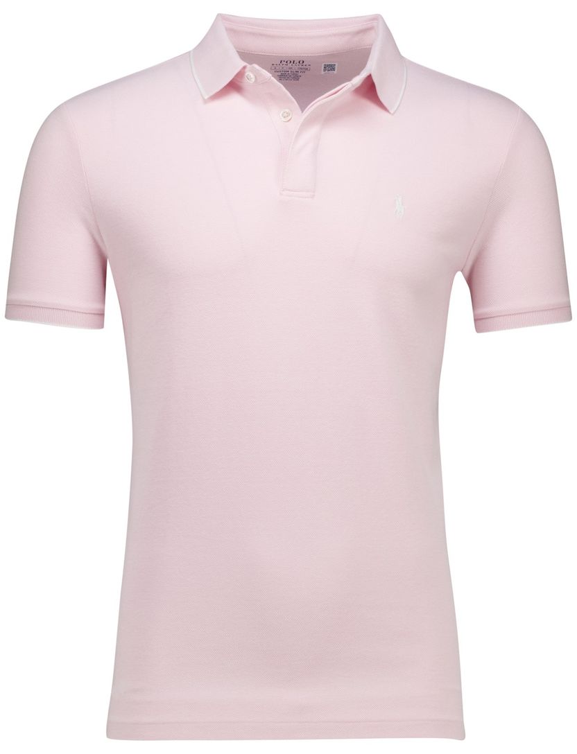 katoenen Polo Ralph Lauren polo effen roze