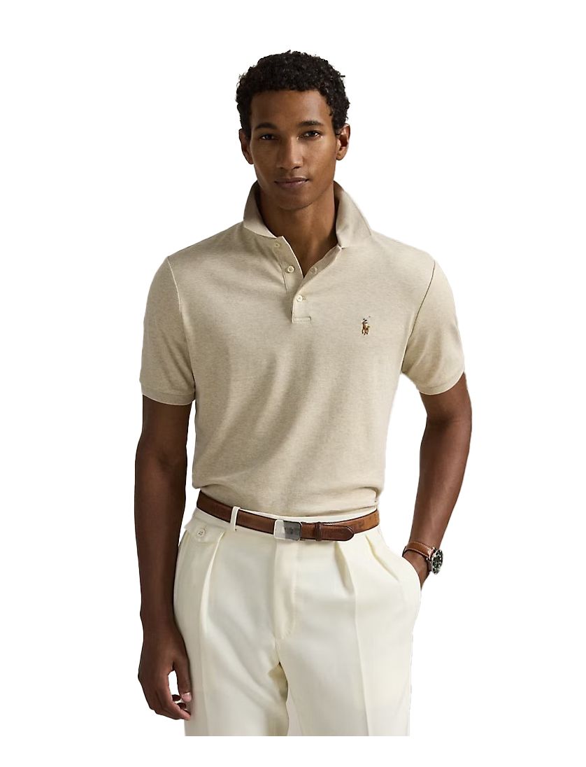 Polo Ralph Lauren polo beige gemeleerd korte mouw
