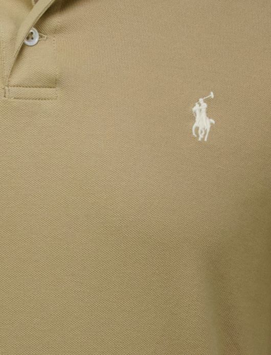 Polo Ralph Lauren Custom Slim Fit poloshirt 2 knoops khaki