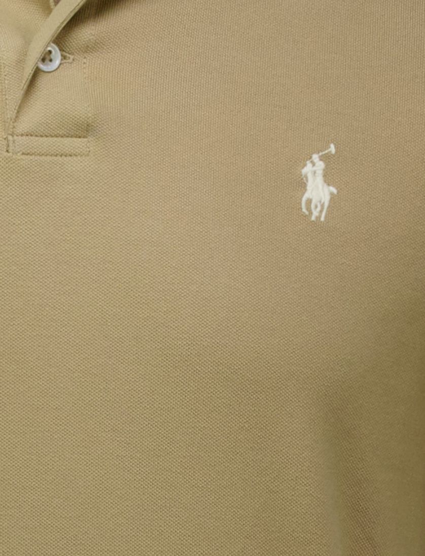 poloshirt korte mouw Polo Ralph Lauren Custom Slim Fit khaki