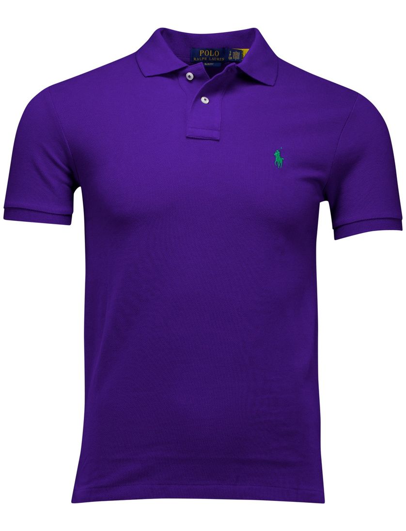paars klassiek Poloshirt Ralph Lauren