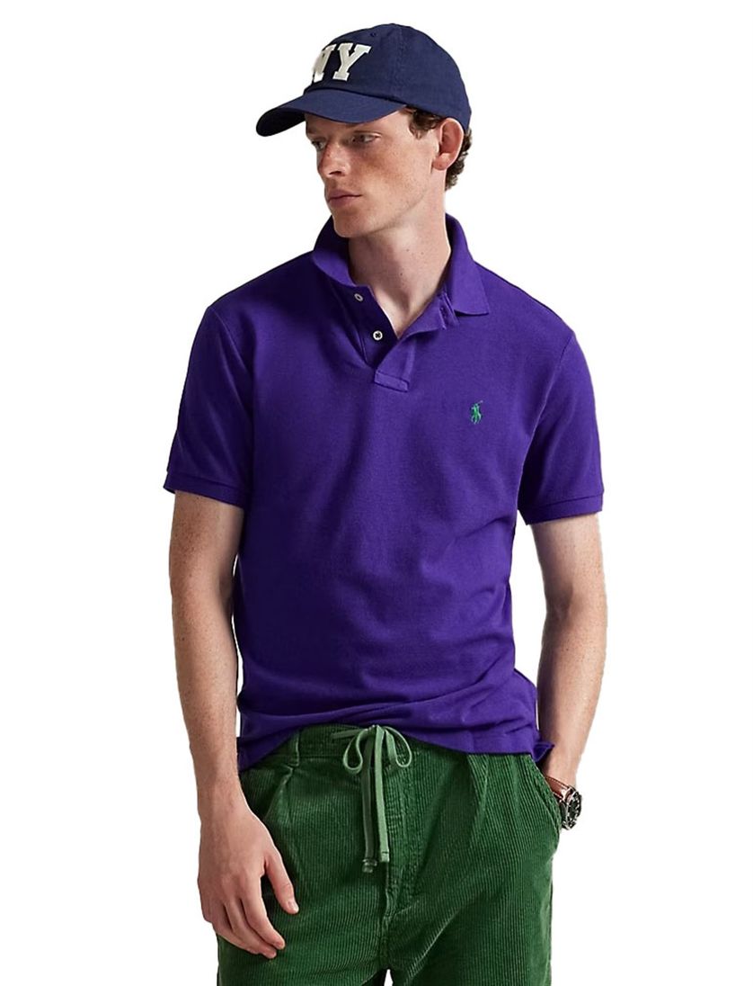 paars klassiek Poloshirt Ralph Lauren