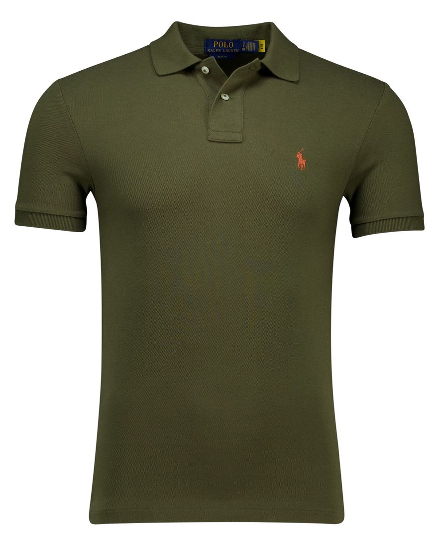 Polo Ralph Lauren Slim Fit polo groen pique katoen