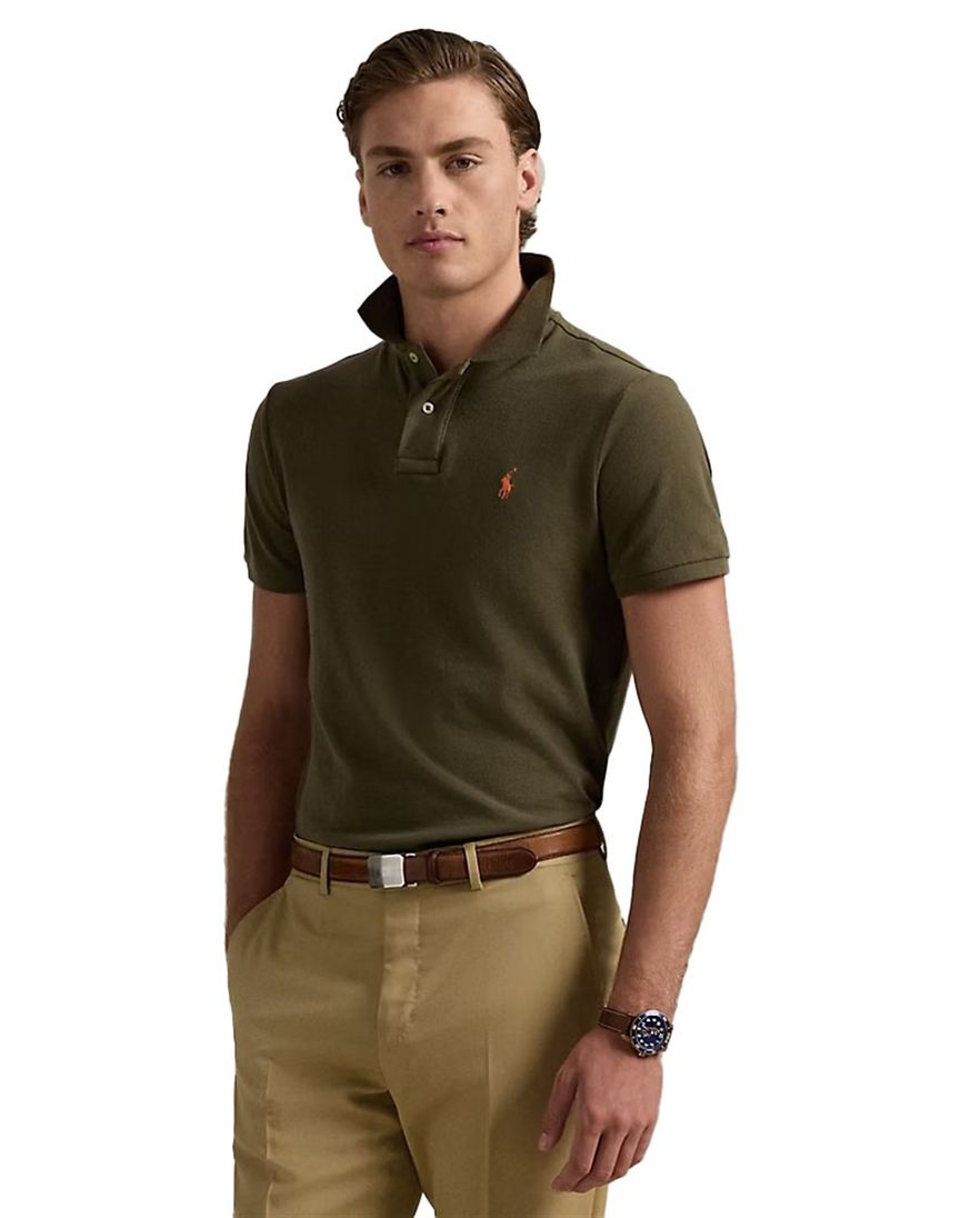 Polo Ralph Lauren Slim Fit polo groen pique katoen