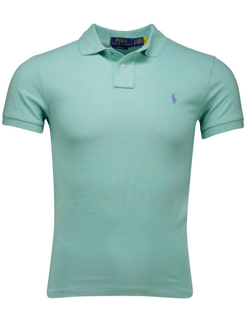 groen poloshirt korte mouw Polo Ralph Lauren Slim Fit