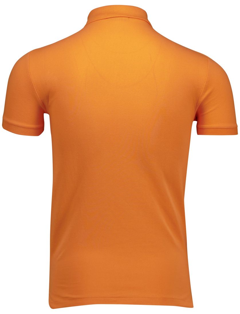 katoenen Polo Ralph Lauren polo oranje slim fit