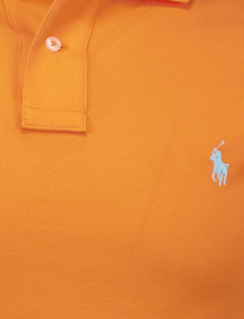 katoenen Polo Ralph Lauren polo oranje slim fit