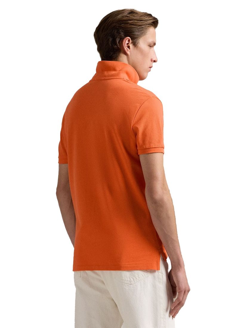 katoenen Polo Ralph Lauren polo oranje slim fit