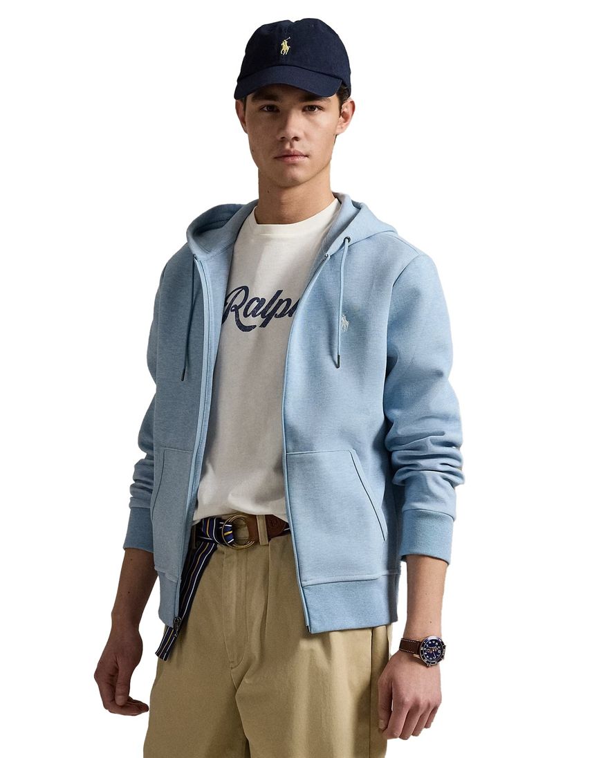 katoenen Polo Ralph Lauren vest blauw gemeleerd