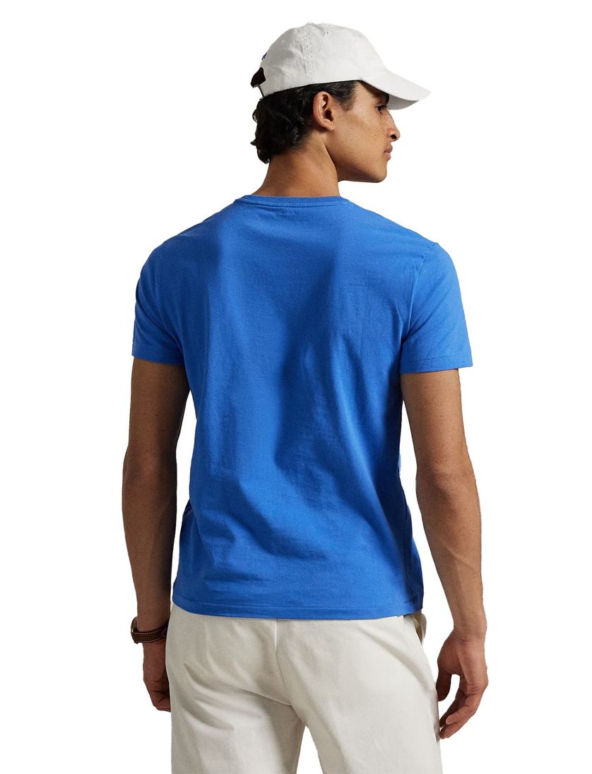 t-shirt Polo Ralph Lauren Slim Fit blauw katoen