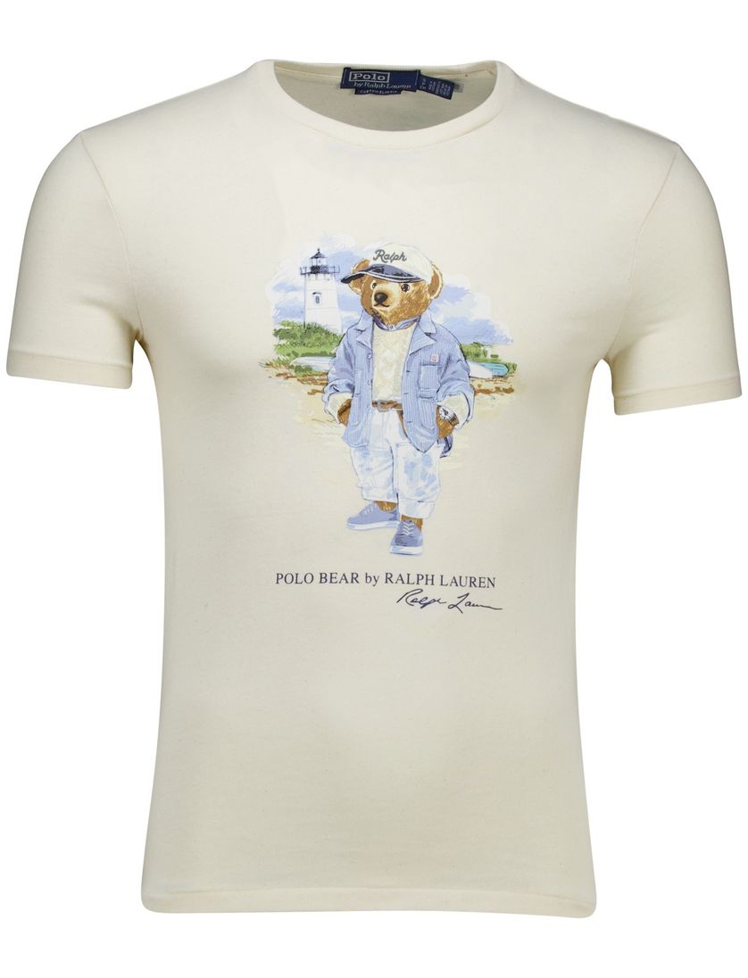 Polo Ralph Lauren t-shirt ecru bear normale fit