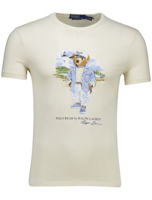 Polo Ralph Lauren t-shirt katoen ecru opdruk